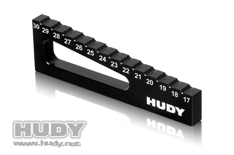 Hudy Chassis Ride Height Gauge 30~17mm for 1/8 & 1/10 Off-Road