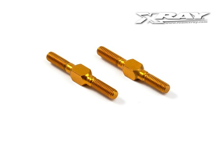 Xray Alu Adjustable Turnbuckle 26mm M3 L/R - Orange (2)
