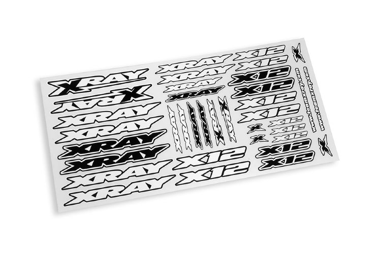 Xray X12 Sticker for Body - White - V2