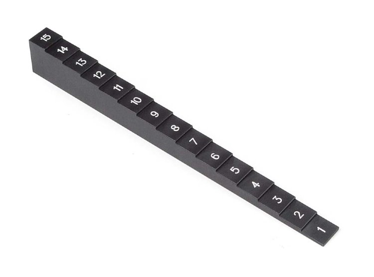 Hudy Chassis Ride Height Gauge Stepped 0 mm to 15 mm