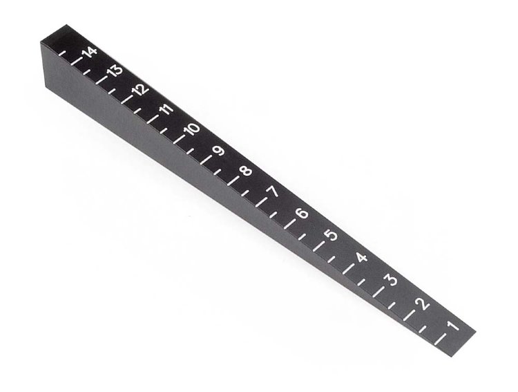 Hudy Chassis Ride Height Gauge 0 mm to 15 mm (Beveled)