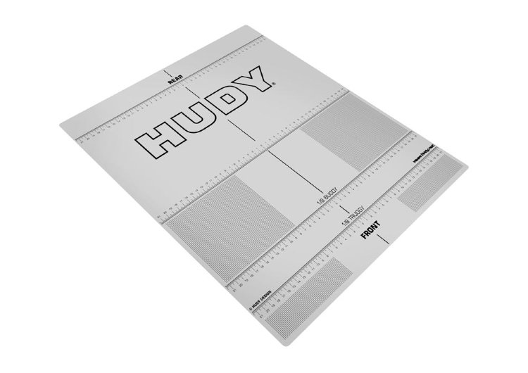 Hudy Plastic Set-up Board Decal for 1/8 Off-Road & Truggy