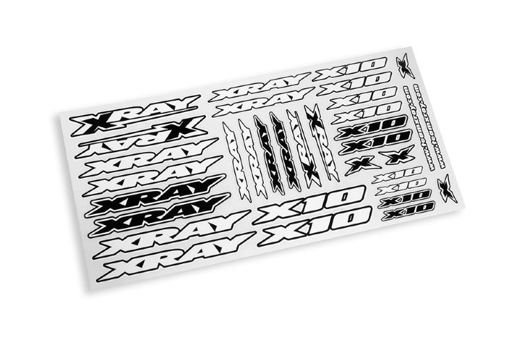 Xray X10 Sticker For Body - White