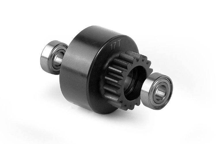 Xray XB808 Clutch Bell 17T With Oversized 5x12x4mm Ball-Bearings