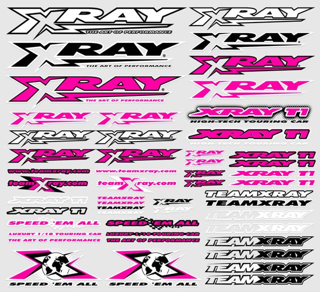 Xray Sticker For Body - Neon Red