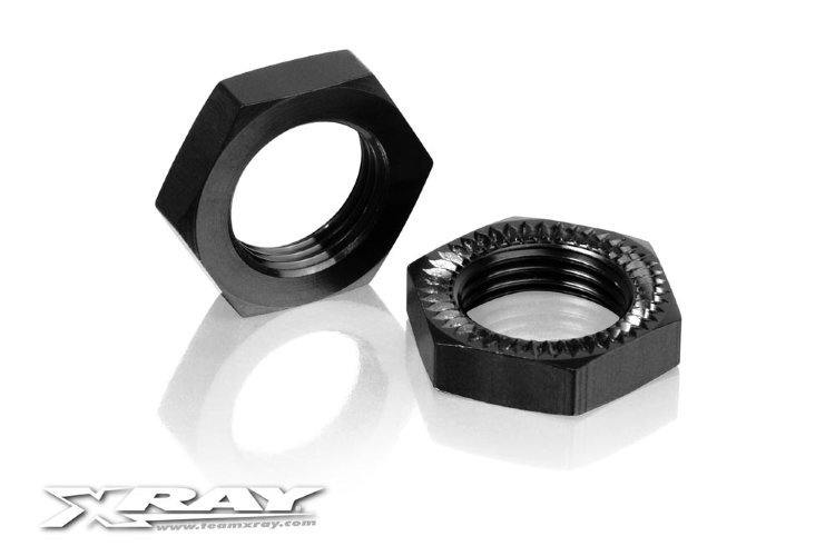 Xray Wheel Nut - Ribbed - Hard Coated (2)