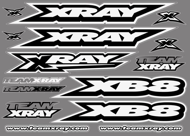 Xray XB8 Sticker For Body - White - Die-Cut