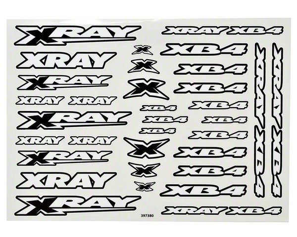 Xray XB4 Sticker For Body - White
